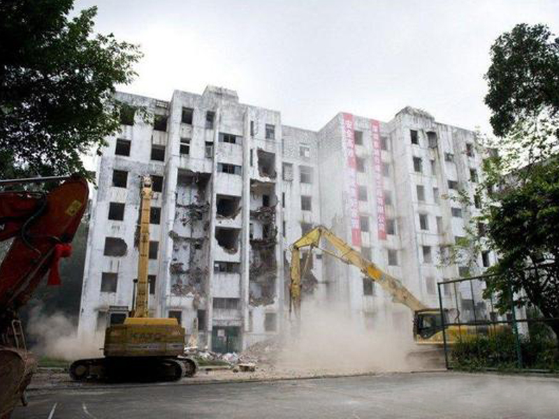 使用海沙的建筑物，墻體受損嚴(yán)重